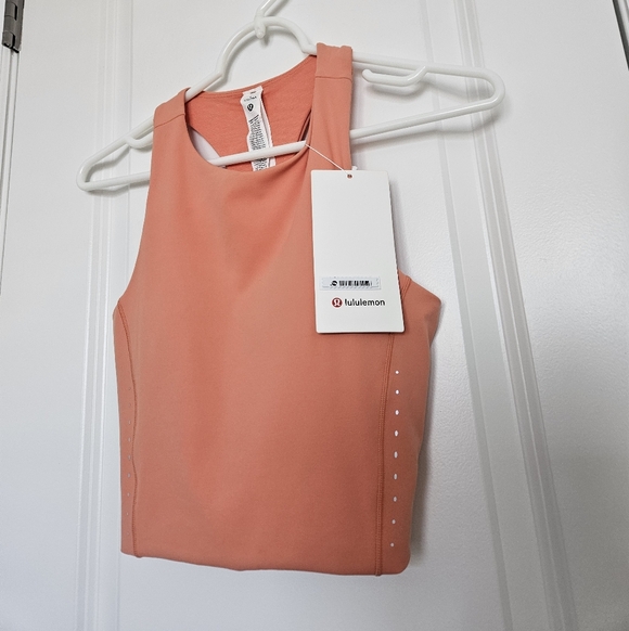 lululemon athletica Tops - NWT Lululemon Swift Speed Cropped Tank TopB/C Cup Coral Kiss Size 2